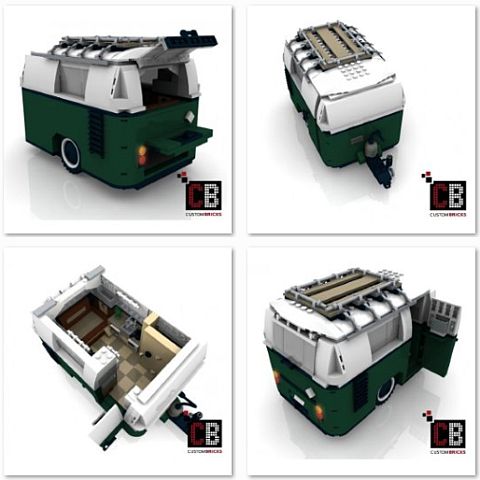 Custom LEGO Mini Cooper Caravan Details