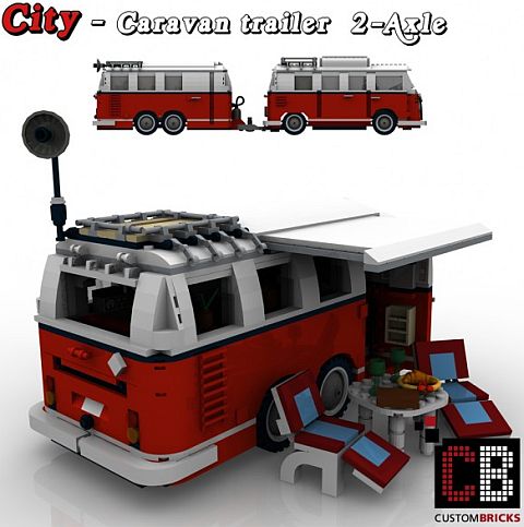 Custom LEGO VW Camper Caravan Large