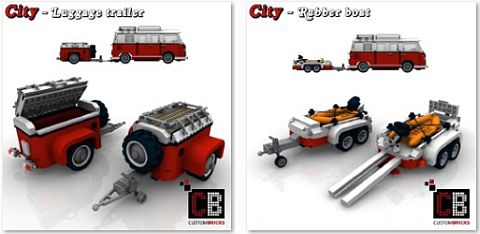 Custom LEGO VW Camper Trailers