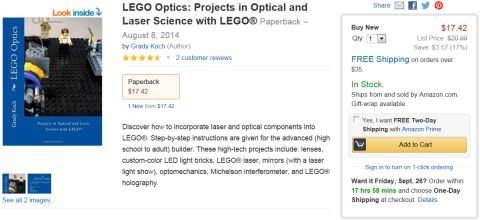 LEGO Optics Book on Amazon