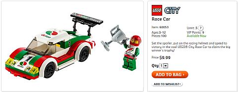 Shop LEGO Race Car