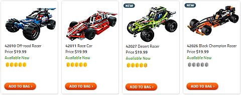 Shop LEGO Technic Racers