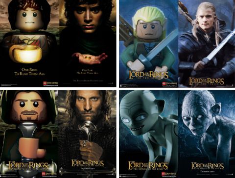 LEGO Lord of the Rings Movie Posters
