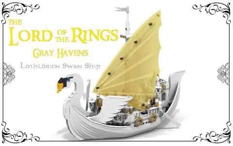 LEGO Swan Ship by Reekardoo