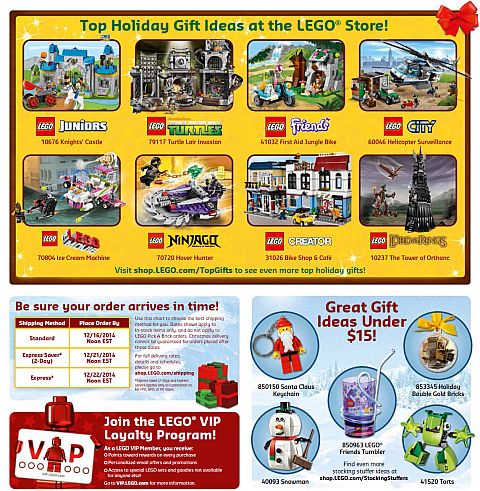 LEGO Store Calendar December offers