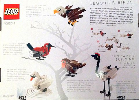 #4002014 LEGO HUB Birds Set Back