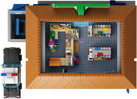 #71016 LEGO Kwik-E-Mart Above View