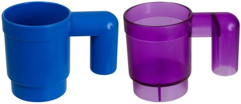 Human LEGO Mug in Blue and Purple