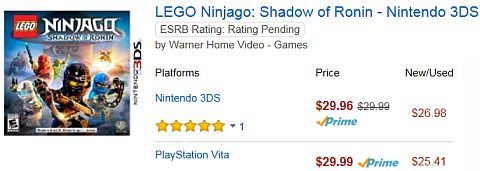 LEGO Ninjago Shadow of Ronin on Amazon
