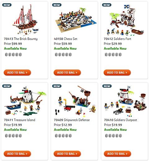 Shop LEGO Pirates