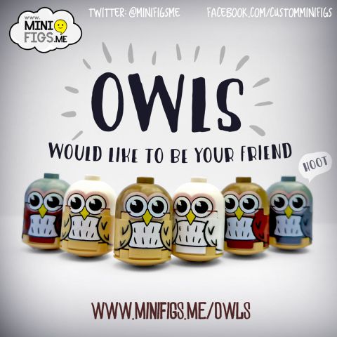 Custom LEGO Minifigs by Minifigs.Me Owls
