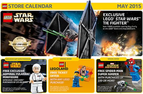 LEGO Store Calendar May 2015