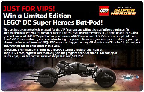 LEGO June Store Calendar Bat-Pod