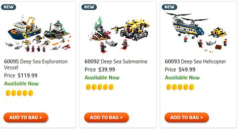Shop 2015 LEGO Summer Deep Sea Sets
