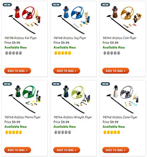 Shop LEGO Ninjago Airjitzu Flyers