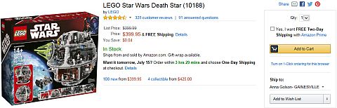 #10188 LEGO Star Wars Death Star on Amazon