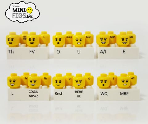 Custom LEGO Minifig Heads for BrickFilmers by Minifigs.me