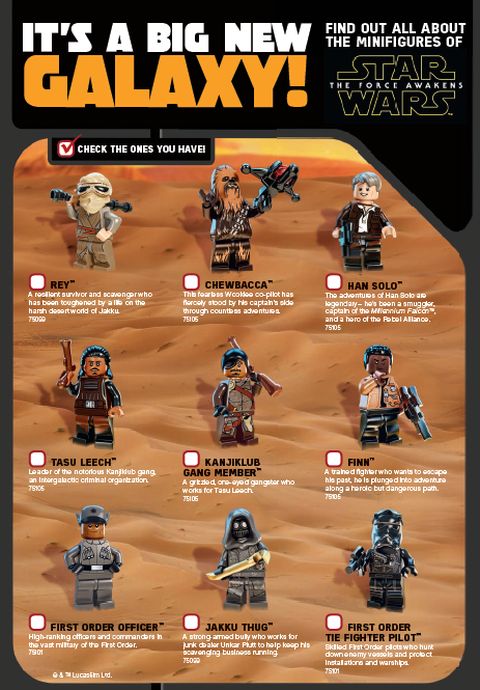 LEGO Star Wars The Force Awakens - LEGO Club Magazine Characters