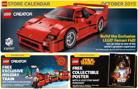 LEGO Store Calendar October 2015
