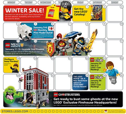 LEGO Calendar January 2016 Events