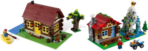 LEGO Log Cabins