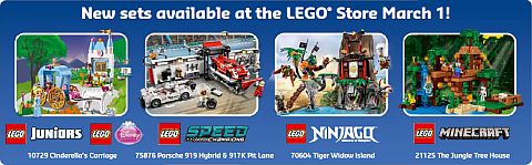 LEGO Store Calendar April 2016 - New Sets