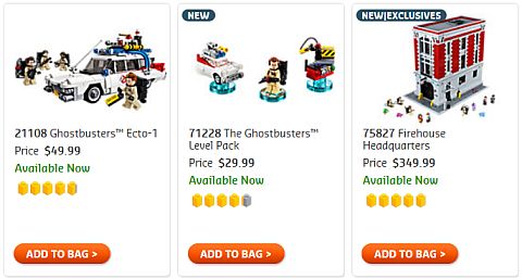 Shop LEGo Ghostbusters Sets