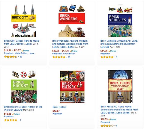 LEGO Brick History Books on Amazon