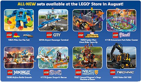 LEGO Store Calendar August 2016 New Sets