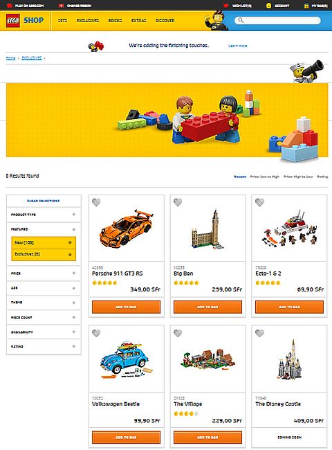Online LEGO Shop New Website Shop