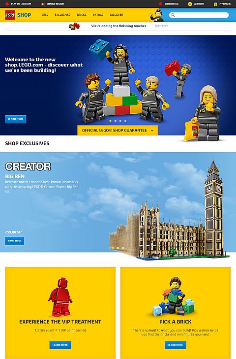Online LEGO Shop New Website