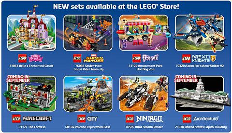 LEGO Store Calendar September 2016 New Sets