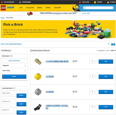 How to use the new Online LEGO Shop