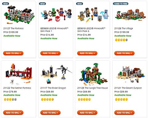 Shop LEGO Minecraft Fall Sets