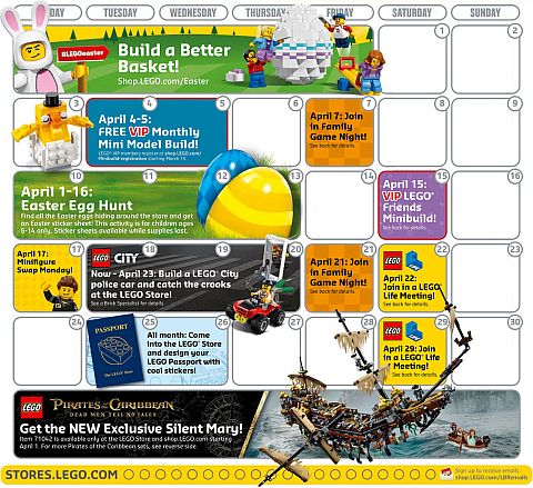 April lego calendar 2020 hot sale