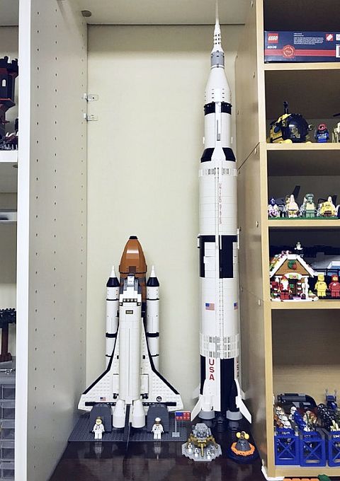 Touhou svag Savvy LEGO NASA Apollo Saturn V display ideas