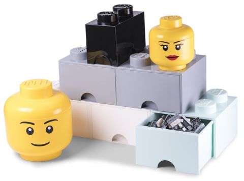 Lego Storage Storage Box - Large - Head - 27 cm - Boy