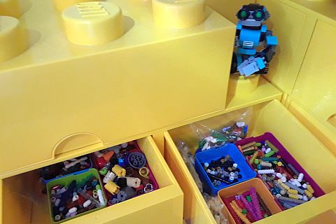 LEGO LOT Stackable Storage Box Brick Containers