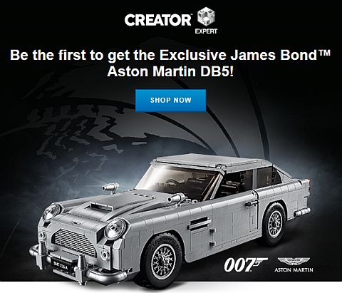 Sturdy Custom 3D Printed LEGO 10262 James Bond Aston Martin DB5