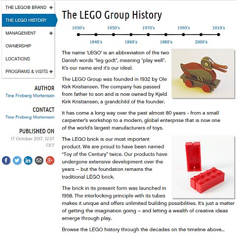 Great info & photos at new LEGO History site