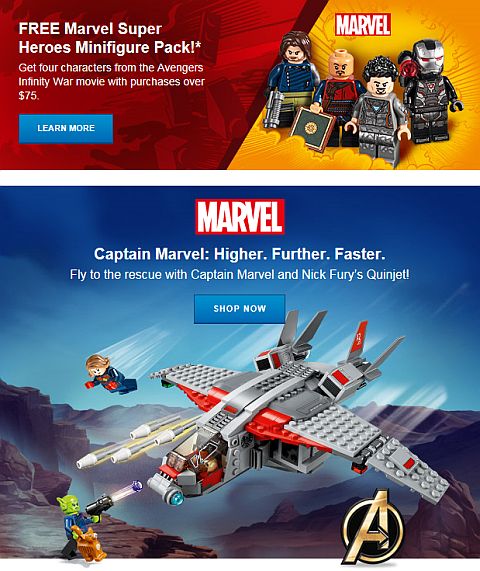Exclusive LEGO Marvel Minifig Pack available!