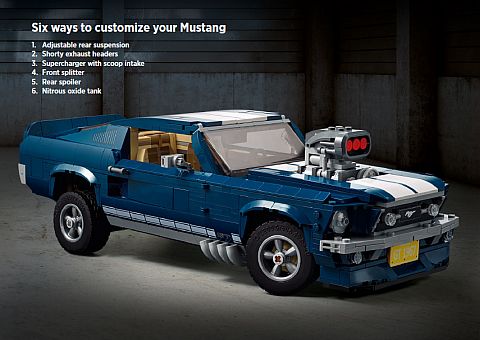 Lego's new Ford Mustang features a supercharger and nitrous