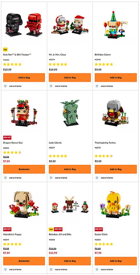 Bedrift controller Patent 2020 LEGO BrickHeadz Sets Review
