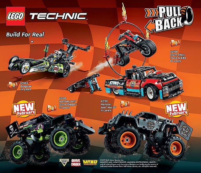 Forventning dialekt fersken LEGO Technic Monster Jam Pull-Back Racers Review