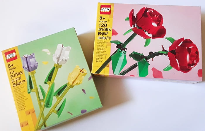 How to make a simple LEGO tulip with two leaves<br /> (Animated  Instruction): page 1
