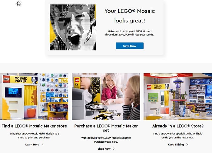 LEGO Mosaic Now Available Online