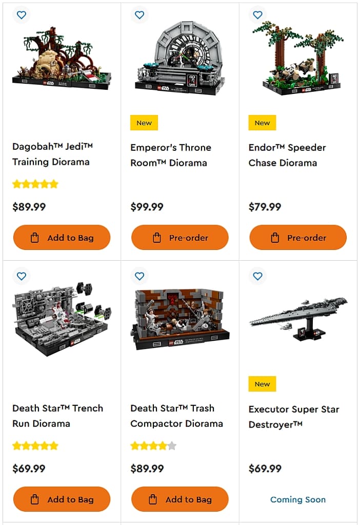 Shop LEGO Star Wars Dioramas 1