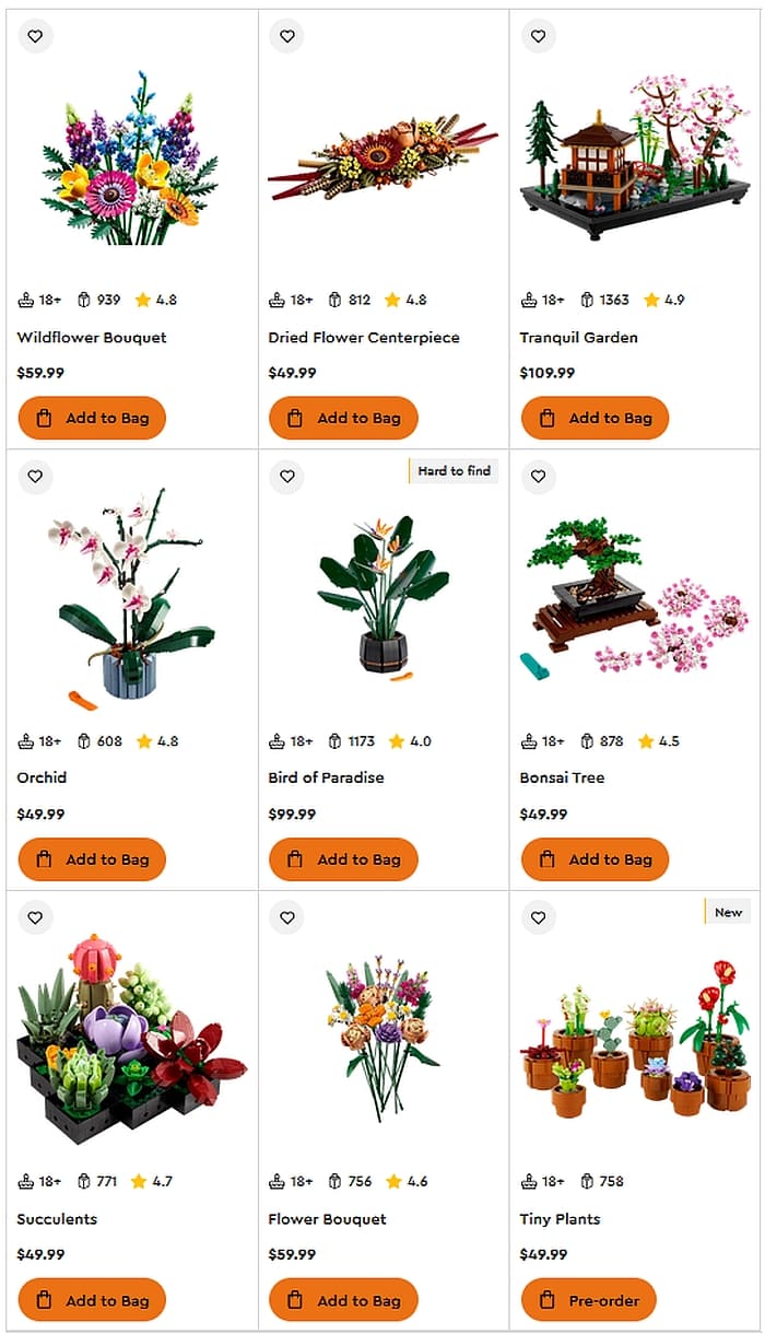 LEGO Botanical Collection Blooms with Bouquet of Roses - Jedi News