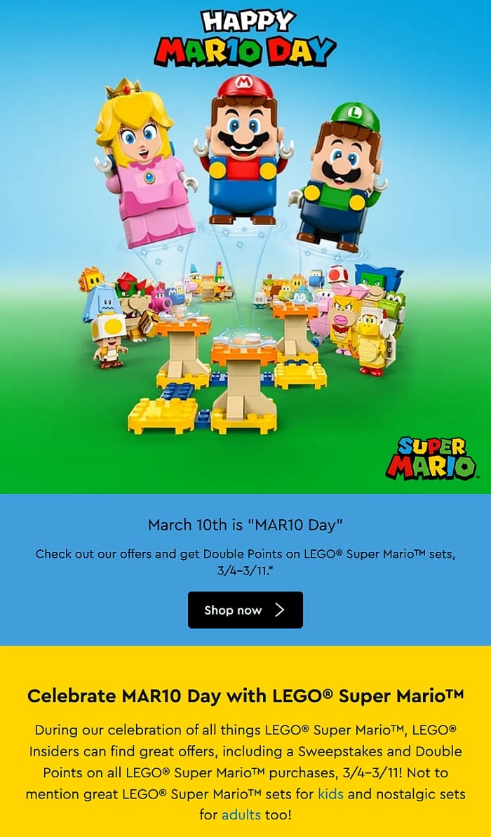 Happy MAR10 Day! New LEGO Super Mario Sets!